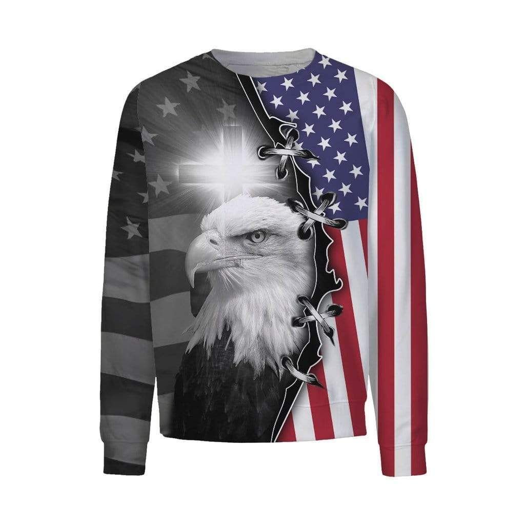 St- for The Flag Eagle Cross 3D #H 3D Sweater - Gift Idea product image