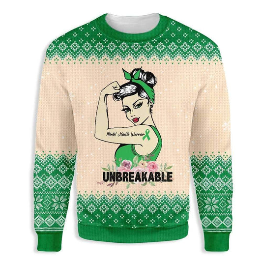 Unbreakable Mental Health Awareness #L 3D Sweater - Gift Idea product image
