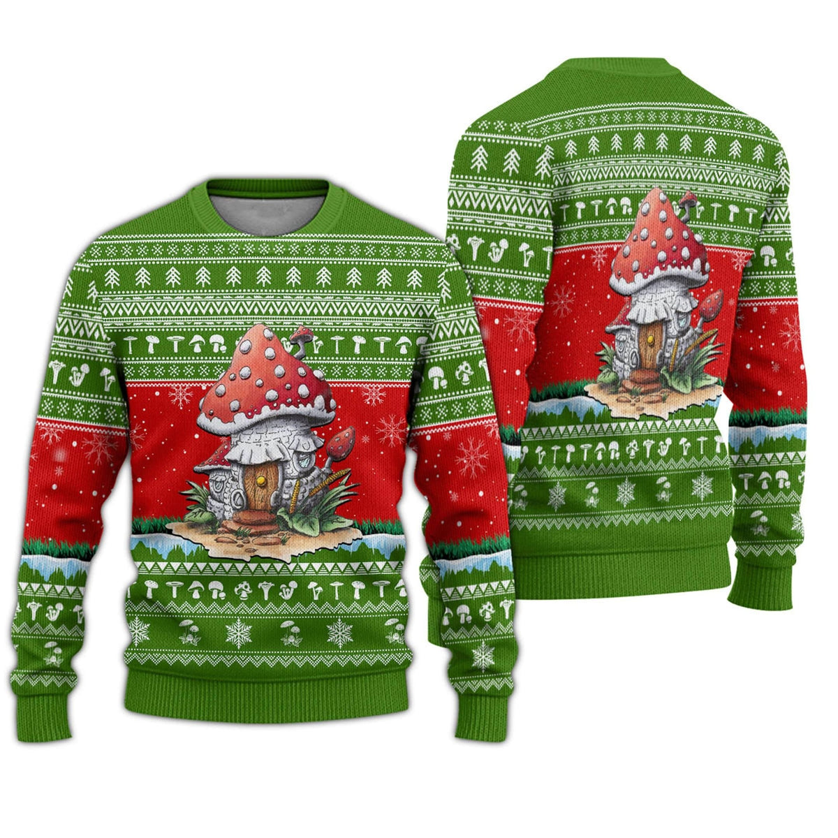 Mushroom lover 3D Ugly Christmas Sweater - Holiday Gift product image