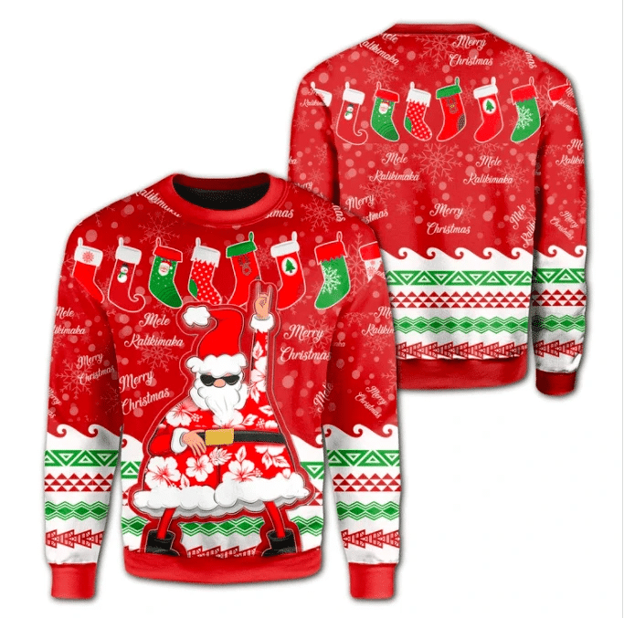 Santa Sloth With Llama Red 3D Christmas Sweater - Holiday Gift product image 2