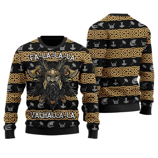 Valhalla La La La Viking Wool #1912V 3D Sweater - Gift Idea product image