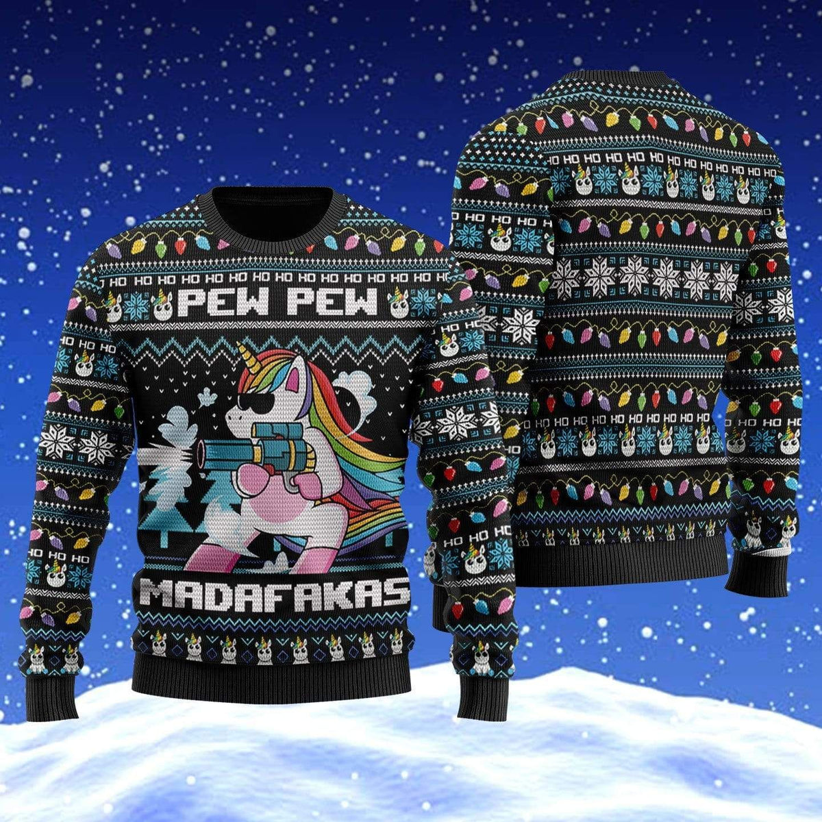 U.S Navy Blue #201221H 3D Ugly Christmas Sweater - Gift Idea product image 2