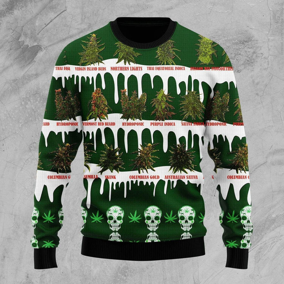 Skull Weed Skunk Wool 3D Sweater - Gift Idea product image