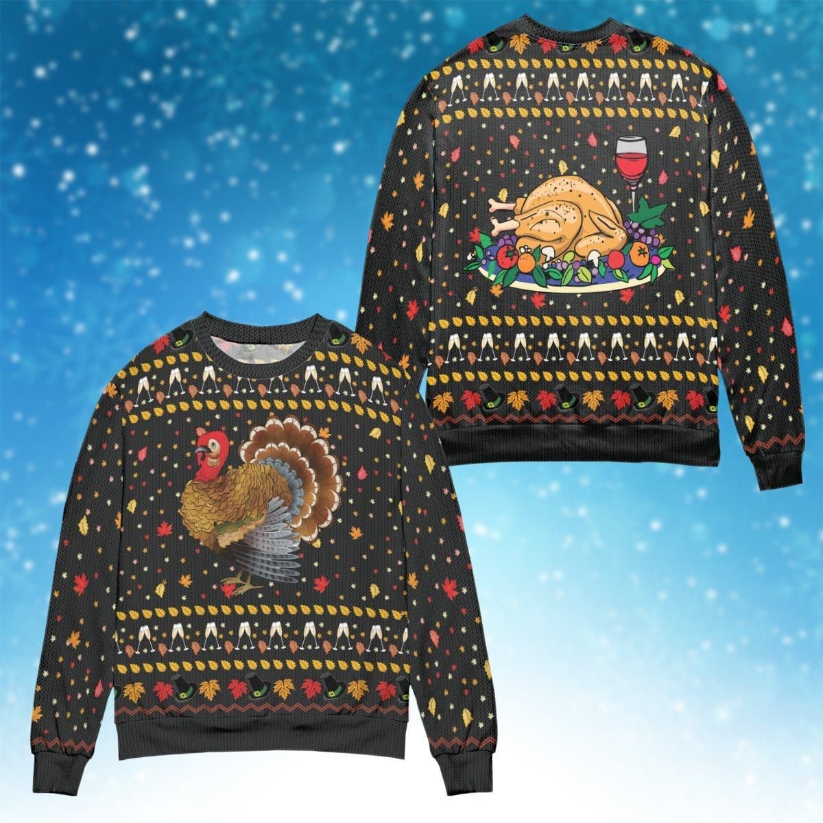 Turkey Happy Thanksgiving #v 3D Sweater - Gift Idea product image