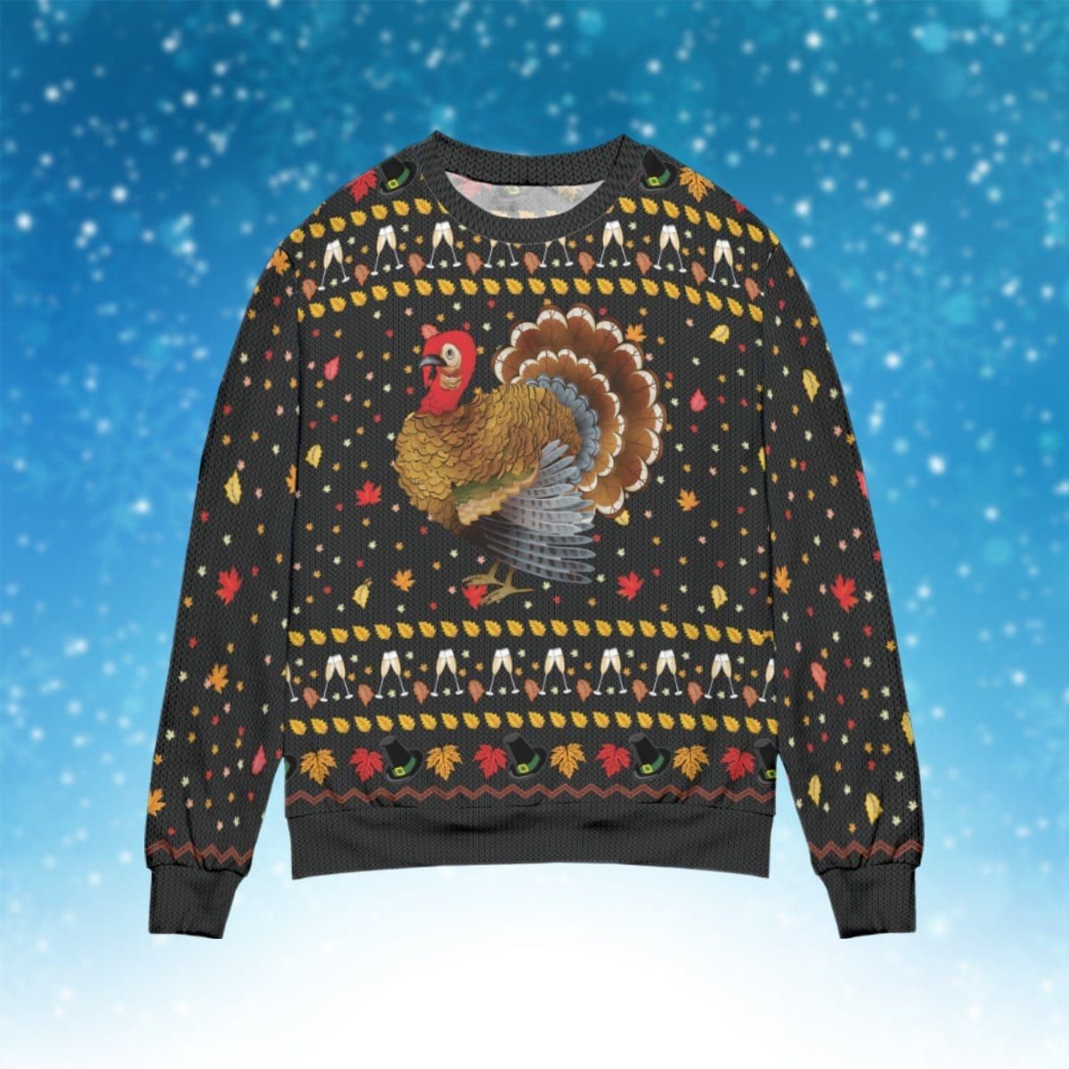Turkey Happy Thanksgiving #v 3D Sweater - Gift Idea product image 2