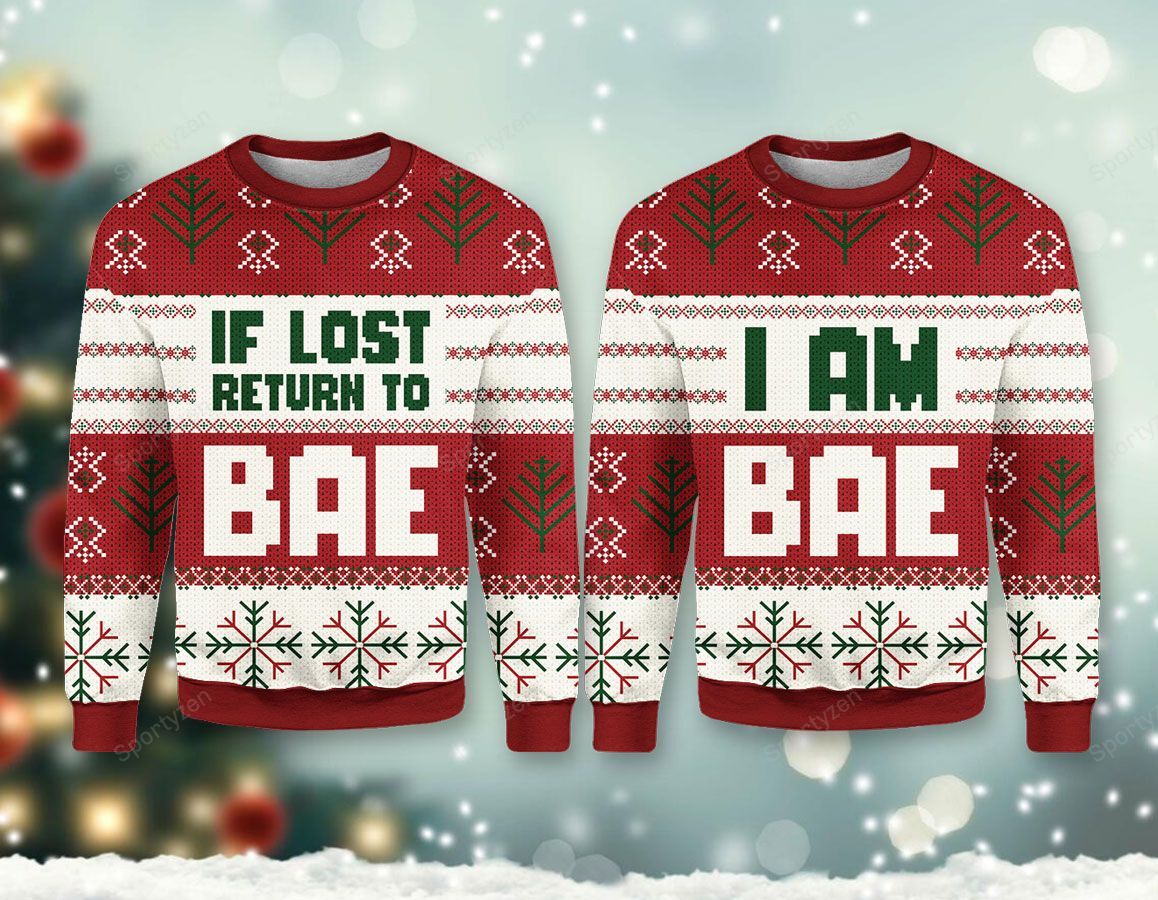 If lost return to bae i am bae 3D Christmas Sweater - Holiday Gift product image