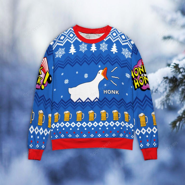 Goose honk 3D Christmas Sweater - Holiday Gift product image