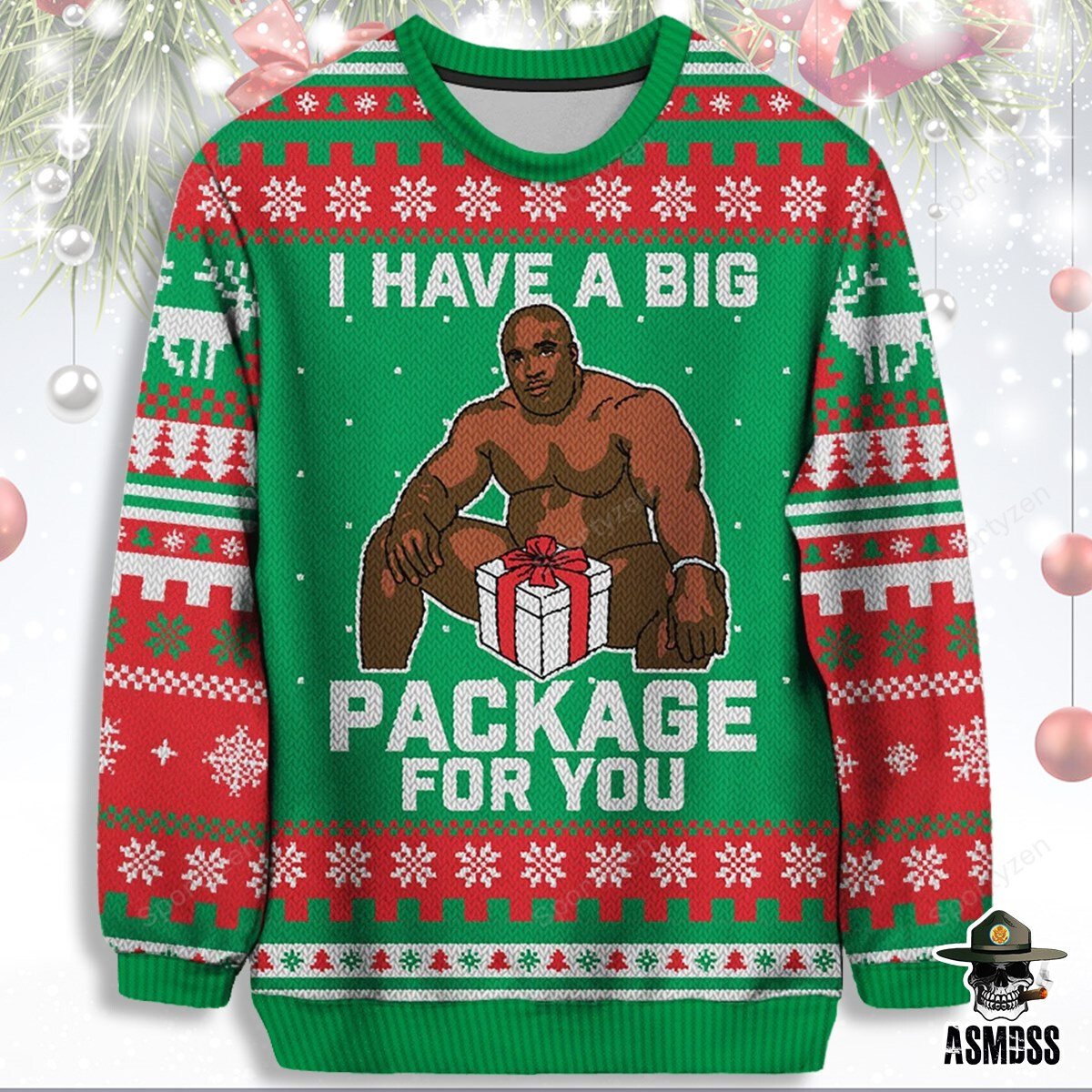 I have a big package for you 3D Christmas Sweater - Holiday Gift product image