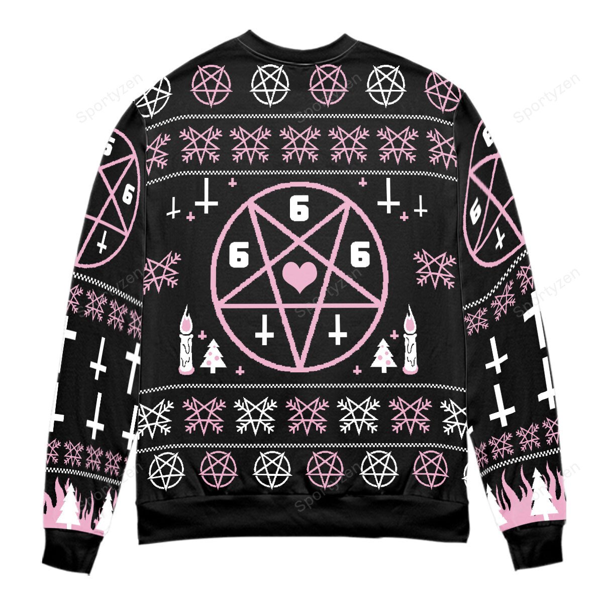 Women’s pink Merry 666mas 3D Christmas Sweater - Holiday Gift product image 2
