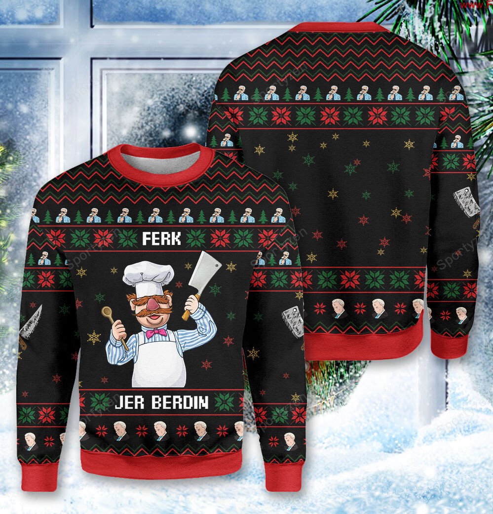 Ferk jer berdin chef 3D Christmas Sweater - Holiday Gift product image 2