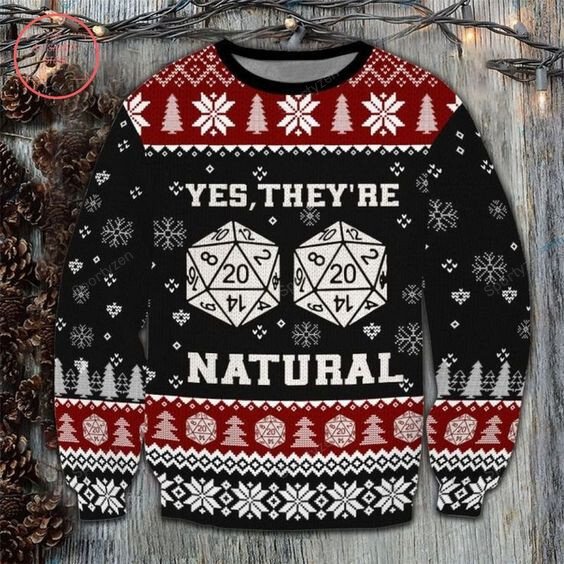 Yes they’re natural 3D Christmas Sweater - Holiday Gift product image