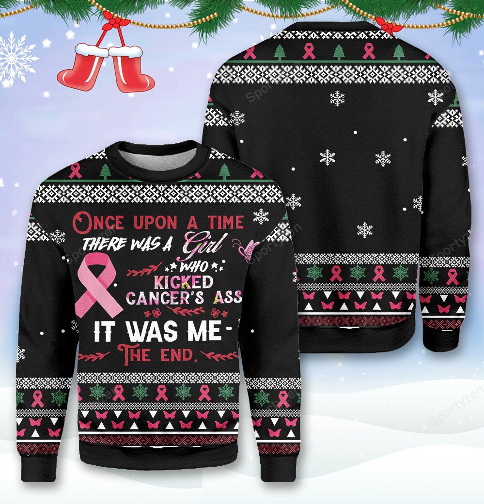 Once upon a time there was a girl kicked 3D Ugly Christmas Sweater - Holiday Gift product image 2