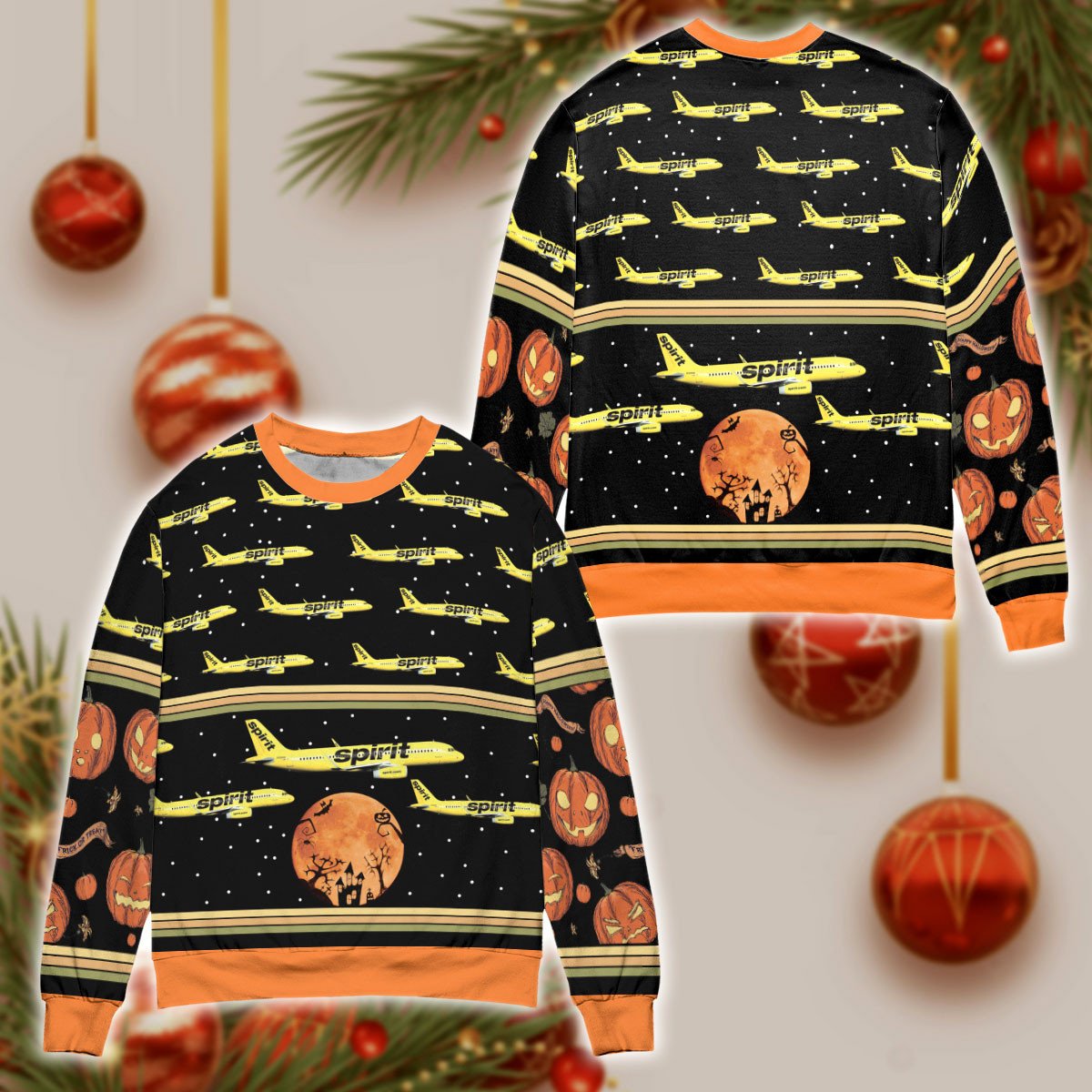 Spirit Airlines Halloween 3D #91221Lk 3D Sweater - Gift Idea product image