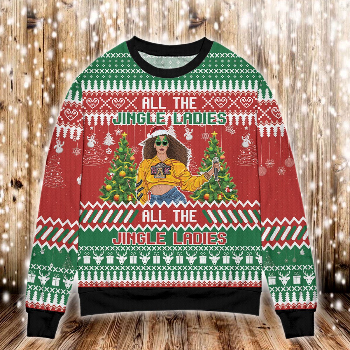 All the jingle ladies 3D Christmas Sweater - Holiday Gift product image 2