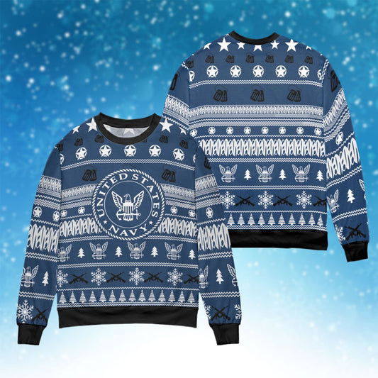 US navy blue 3D Christmas Sweater - Holiday Gift product image