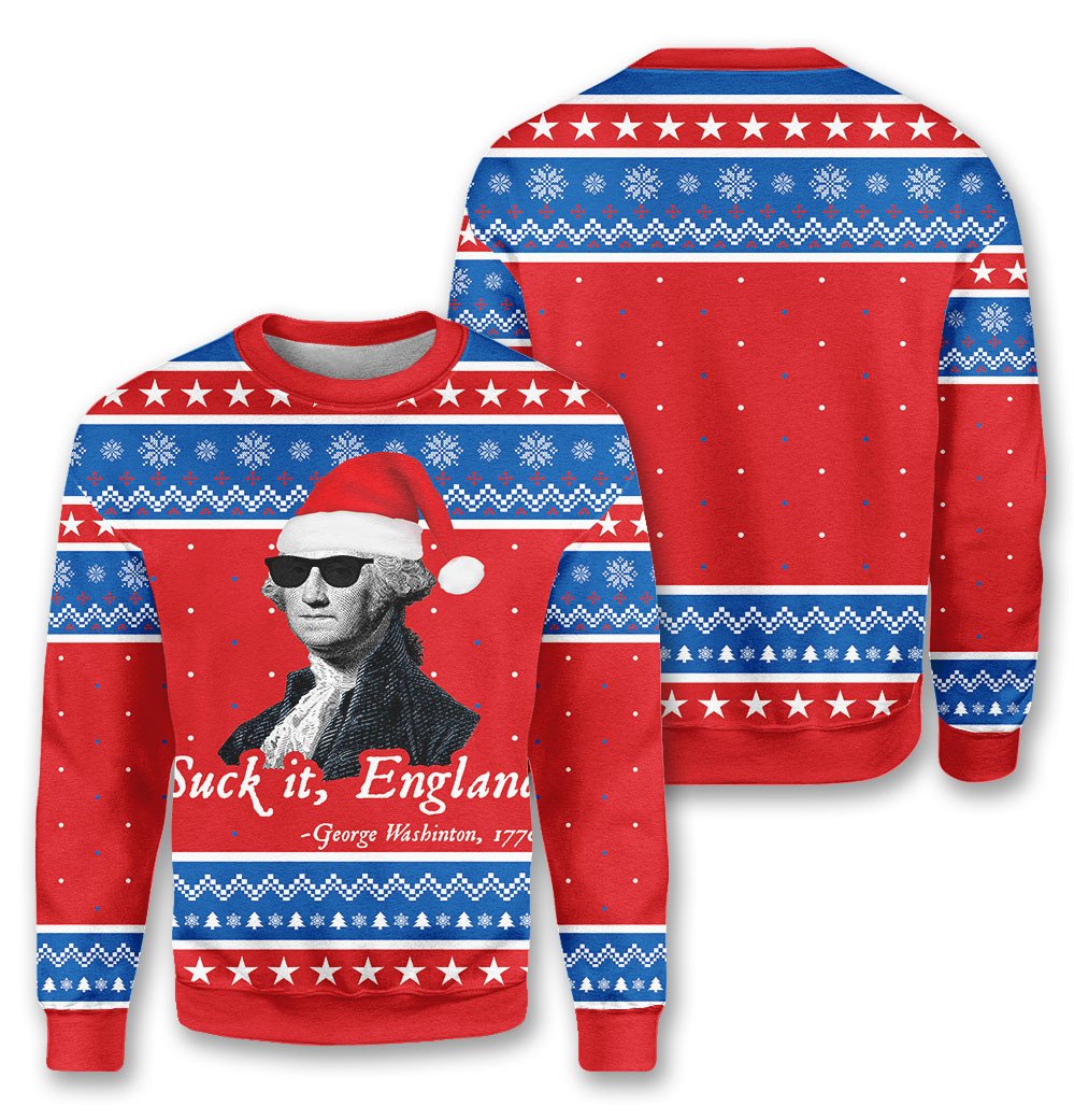 Suck it england 3D Christmas Sweater - Holiday Gift product image 2
