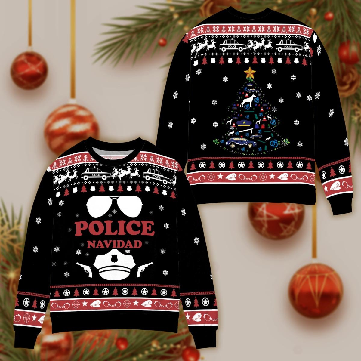 Unvaccinated and ready to talk politics at 3D Christmas Sweater - Holiday Gift product image 3
