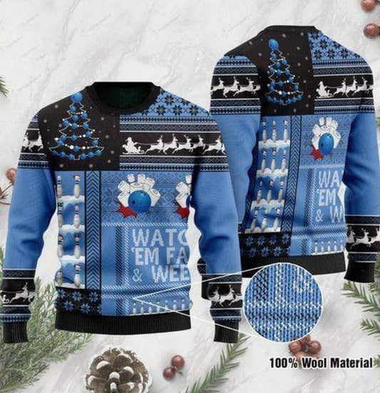 Watch em fall and weep 3D Ugly Christmas Sweater - Holiday Gift product image