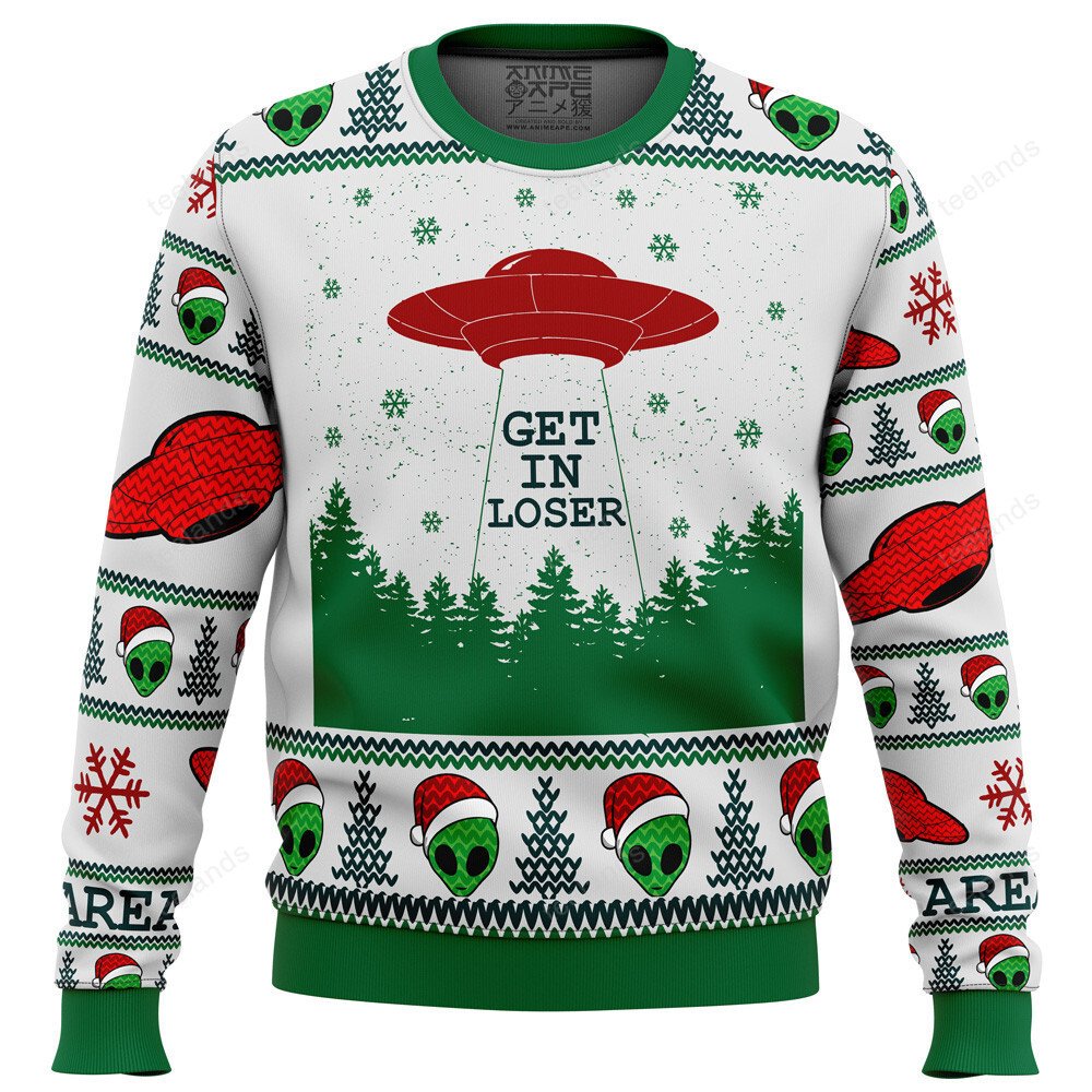 Area 51 get in loser 3D Christmas Sweater - Holiday Gift product image