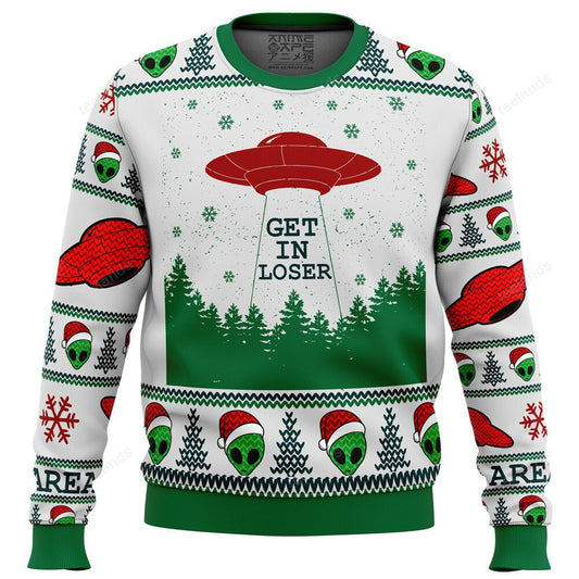 Area 51 get in loser 3D Christmas Sweater - Holiday Gift product image