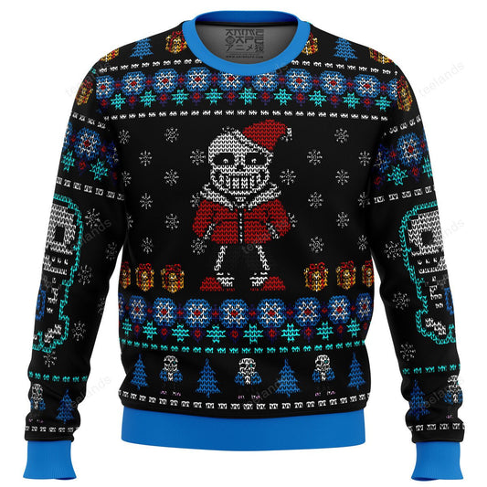 Undertale sans 3D Christmas Sweater - Holiday Gift product image