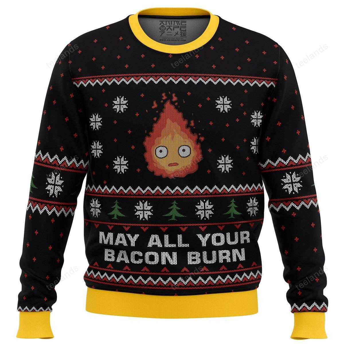 May all your bacon burn 3D Christmas Sweater - Holiday Gift product image