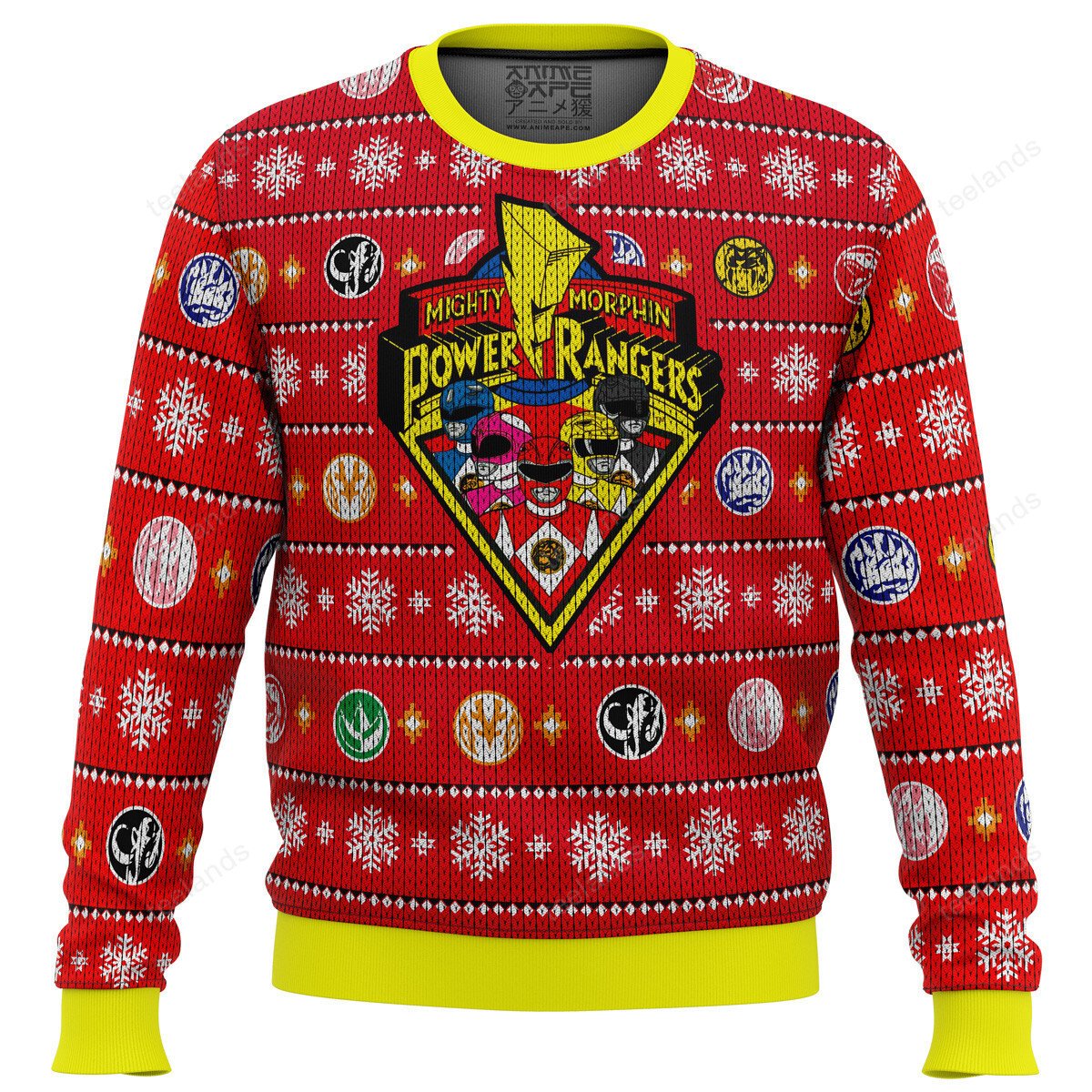 Mighty morphin power rangers 3D Christmas Sweater - Holiday Gift product image
