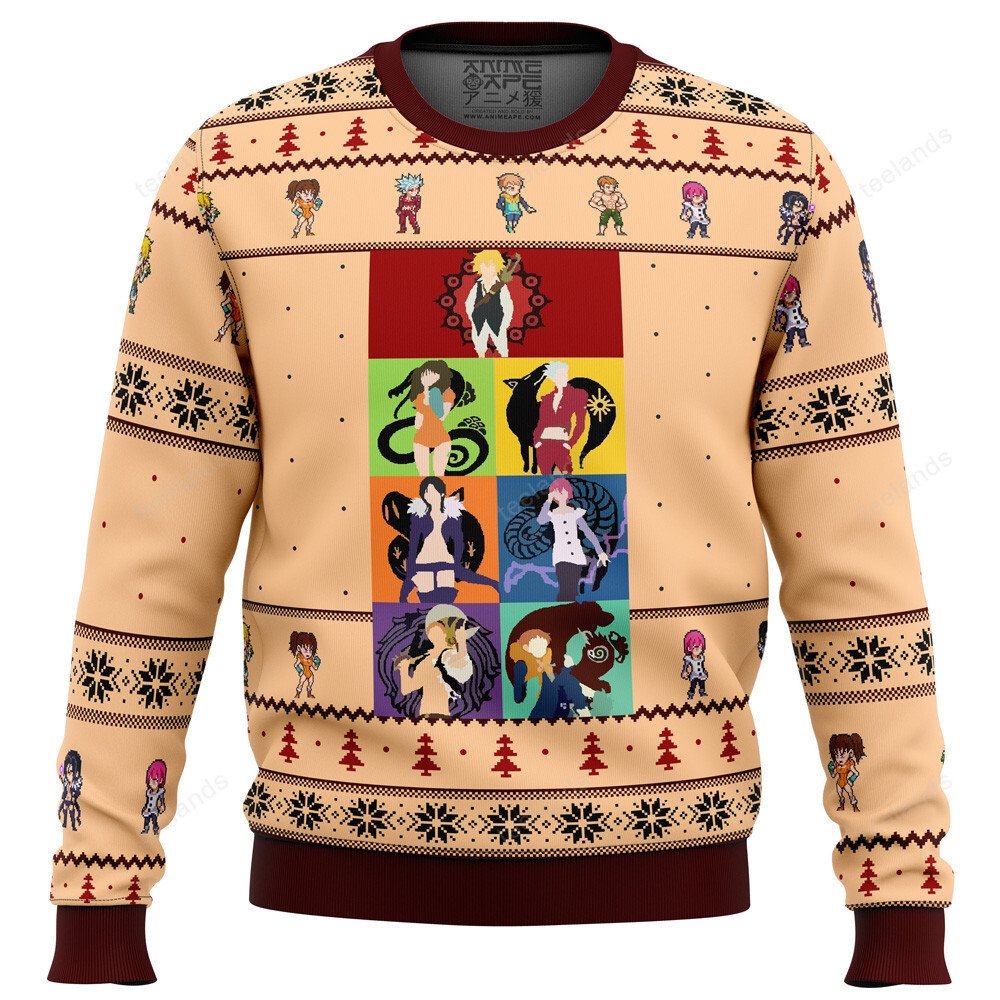 Seven deadly sins minimal 3D Christmas Sweater - Holiday Gift product image