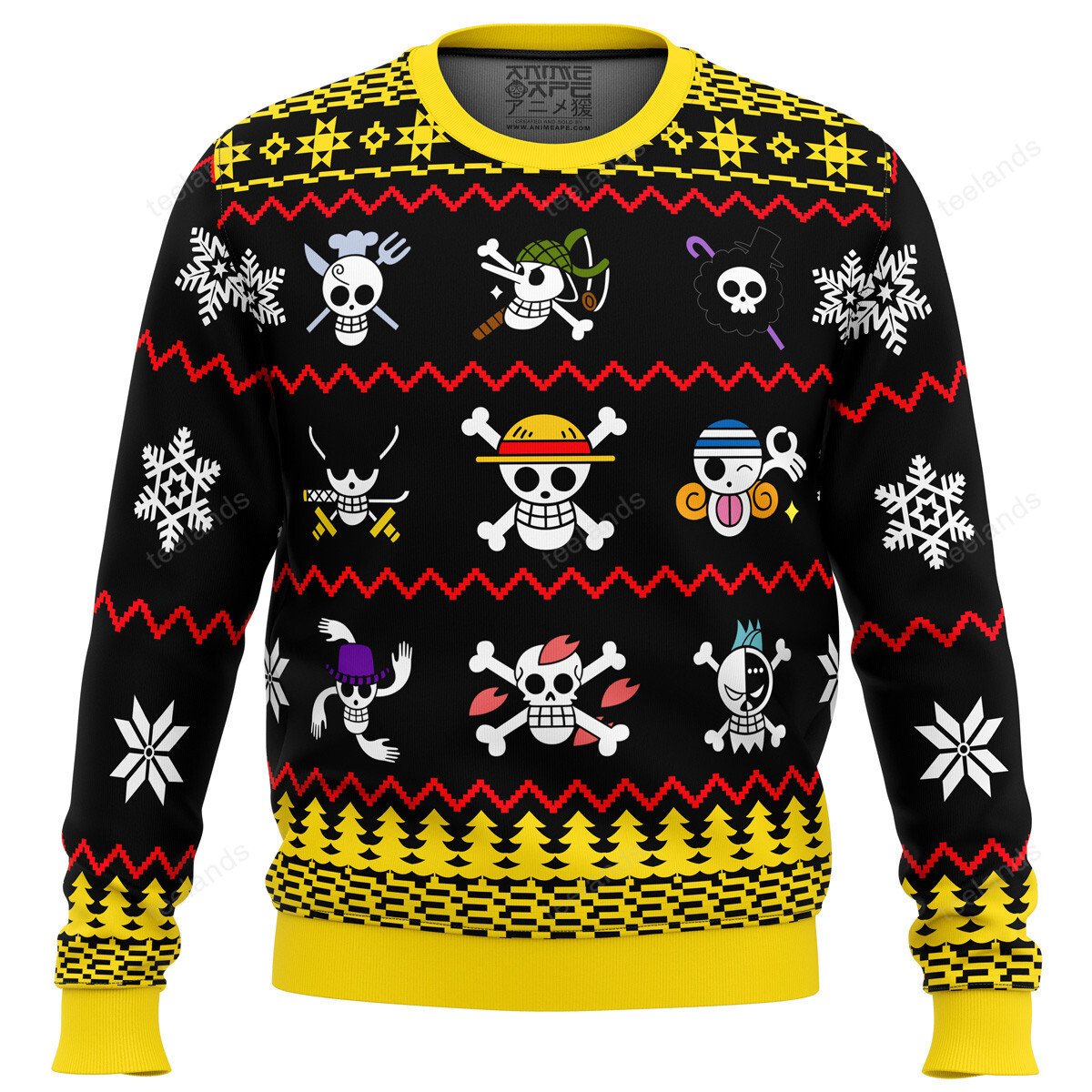 One Piece flags 3D Christmas Sweater - Holiday Gift product image
