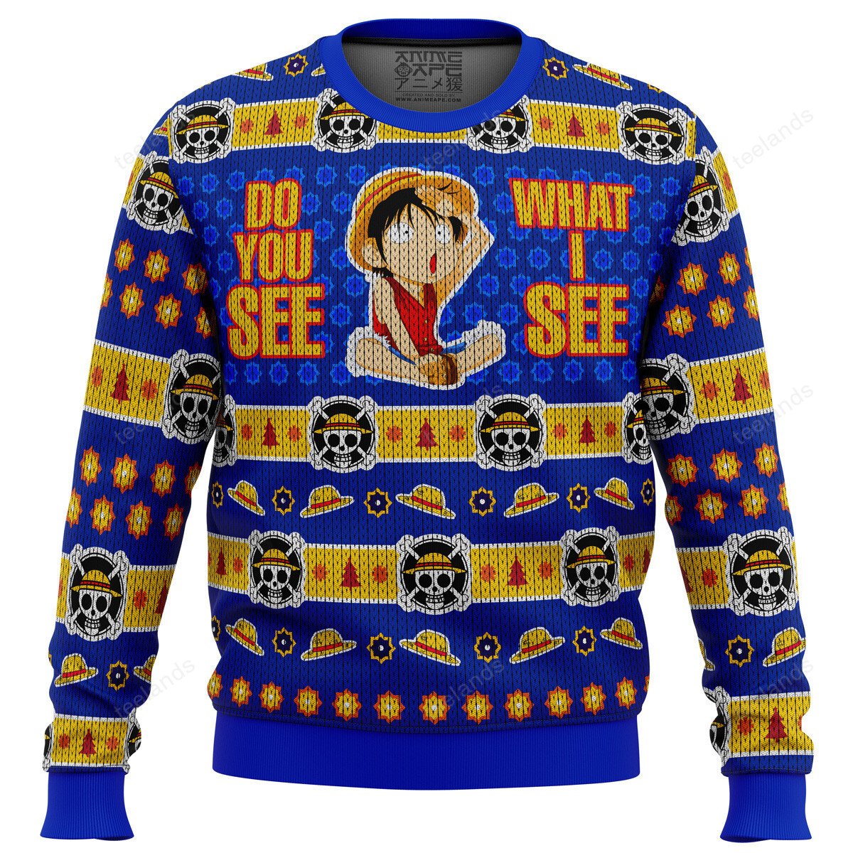 Luffy do you see what i see 3D Christmas Sweater - Holiday Gift product image