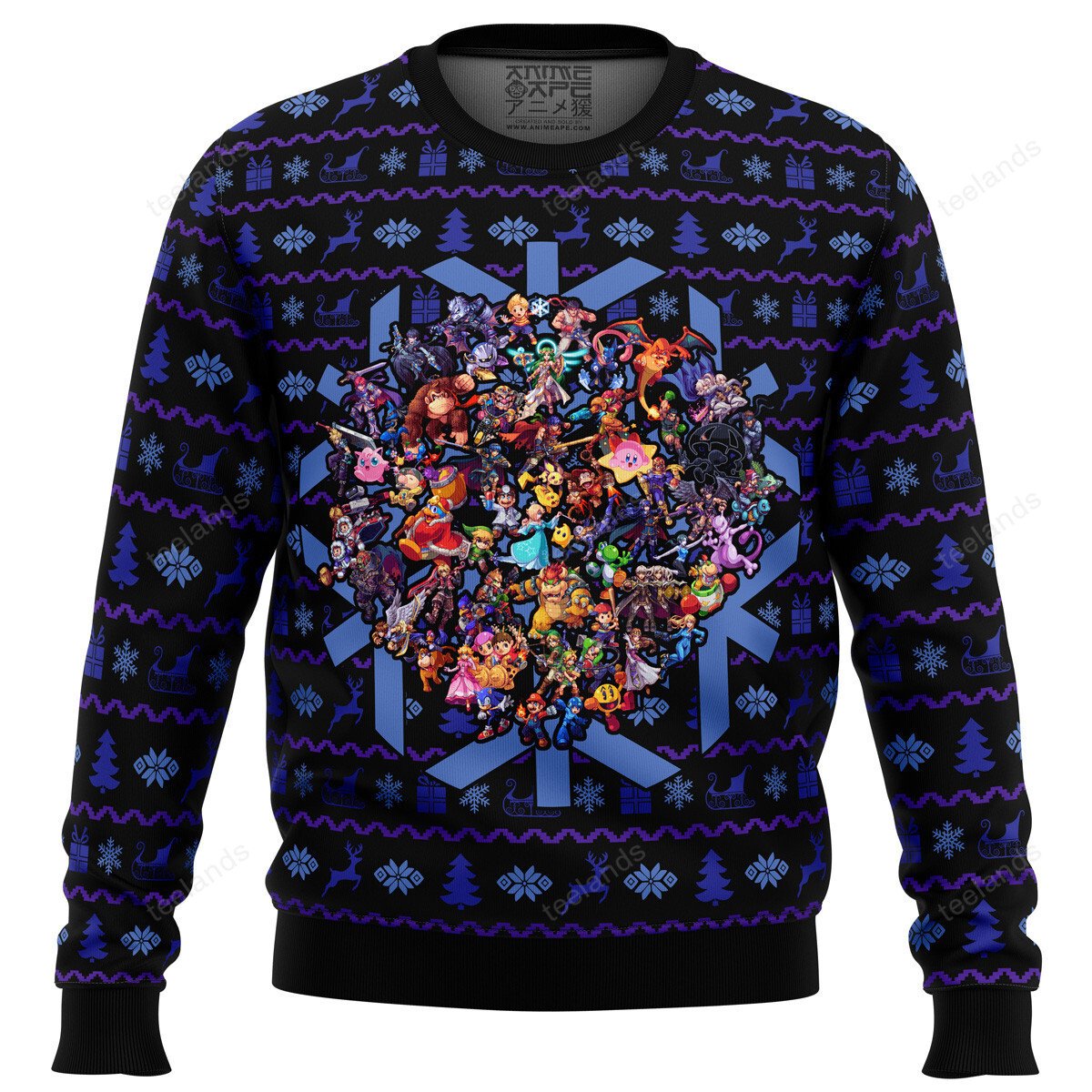 Smash bros Christmas brawl 3D Christmas Sweater - Holiday Gift product image