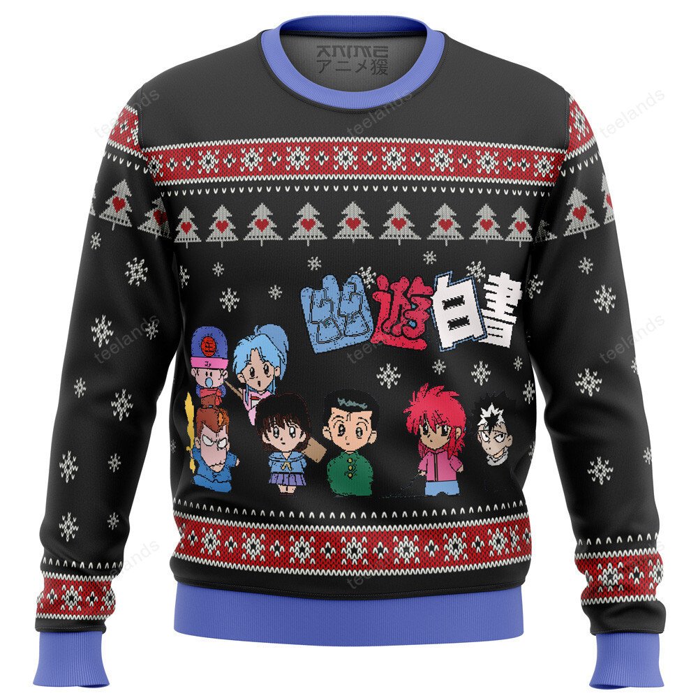Ghost fighter yu yu hakusho chibis 3D Christmas Sweater - Holiday Gift product image