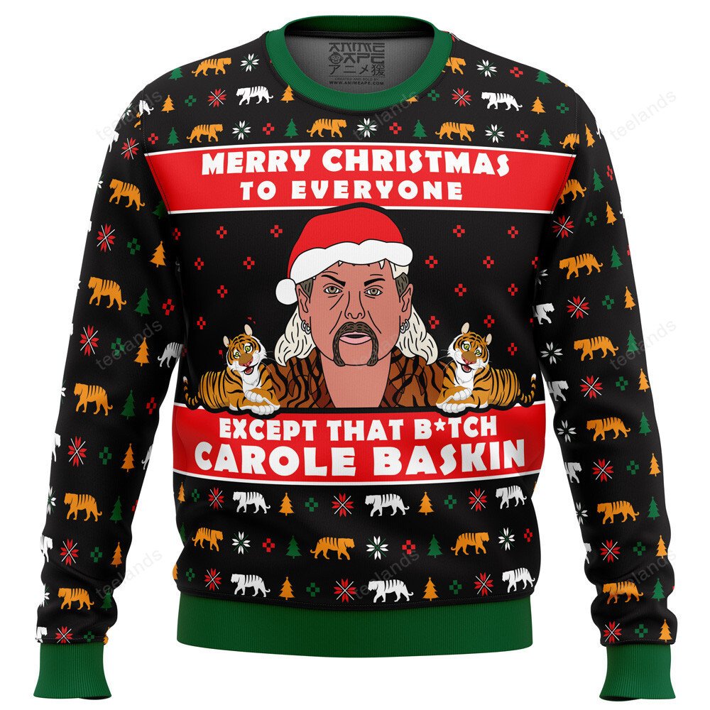Joe Exotic merry Christmas to everyone 3D Christmas Sweater - Holiday Gift product image