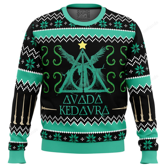 Avada kedavra 3D Ugly Christmas Sweater - Holiday Gift product image