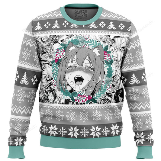 Ahegao 3D Christmas Sweater - Holiday Gift product image