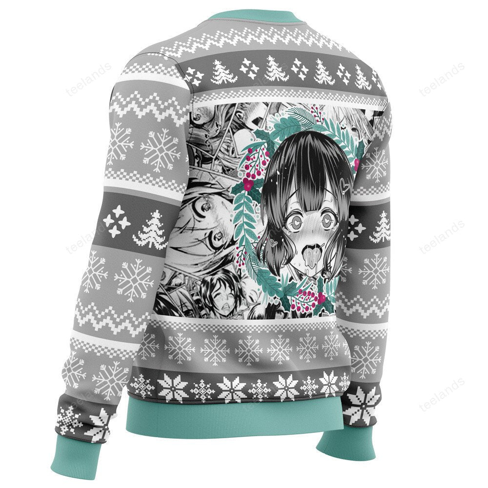 Ahegao 3D Christmas Sweater - Holiday Gift product image 3