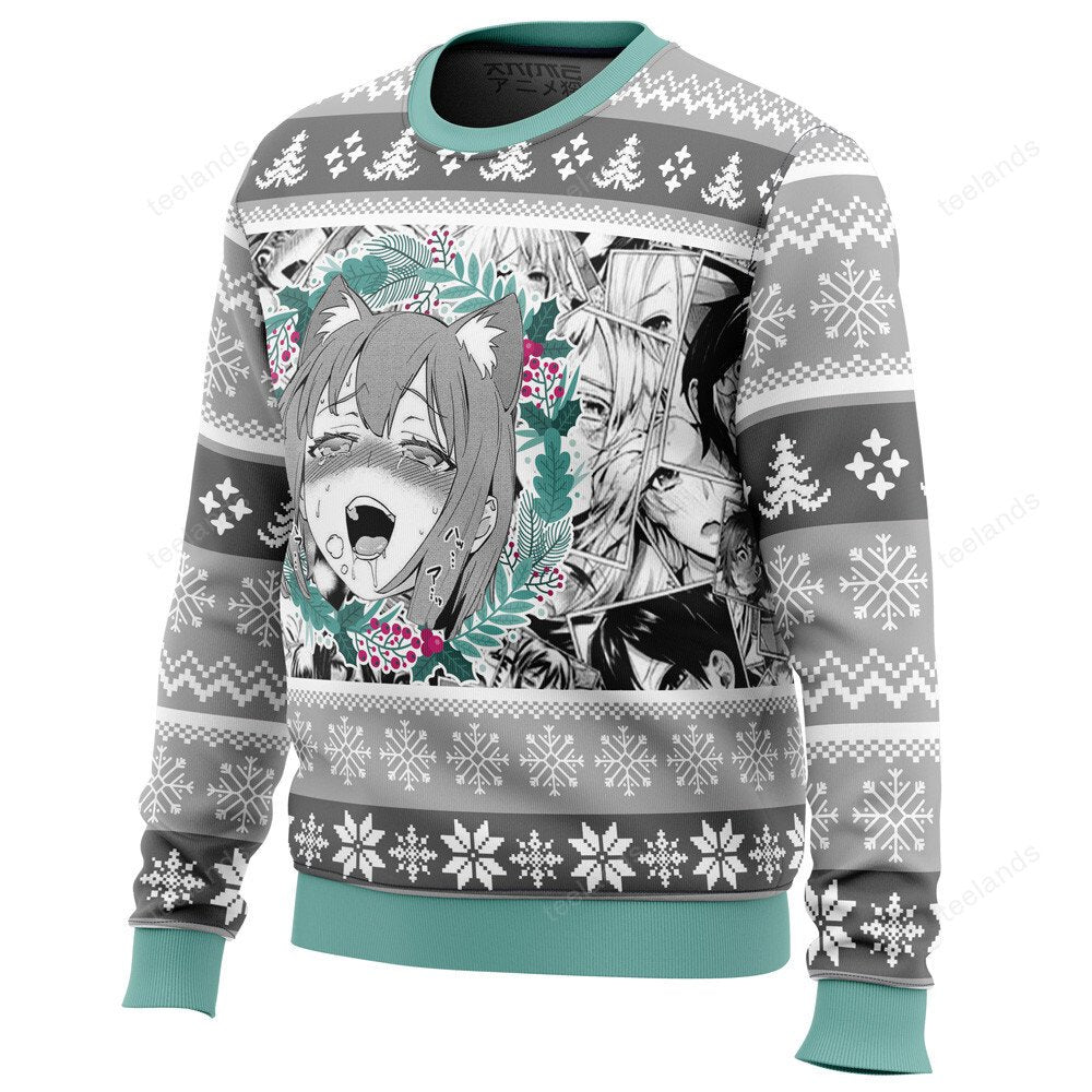 Ahegao 3D Christmas Sweater - Holiday Gift product image 2