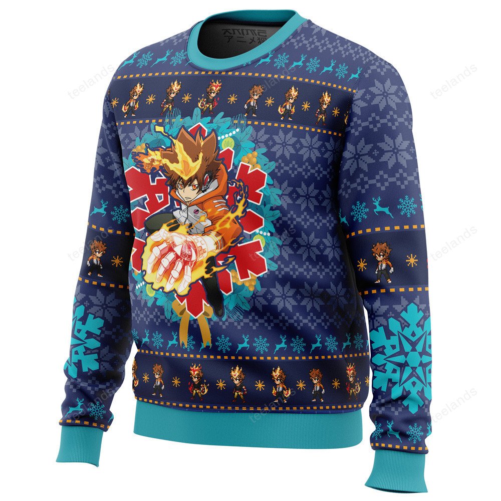Tsunayoshi Sawada 3D Ugly Christmas Sweater - Holiday Gift product image 2