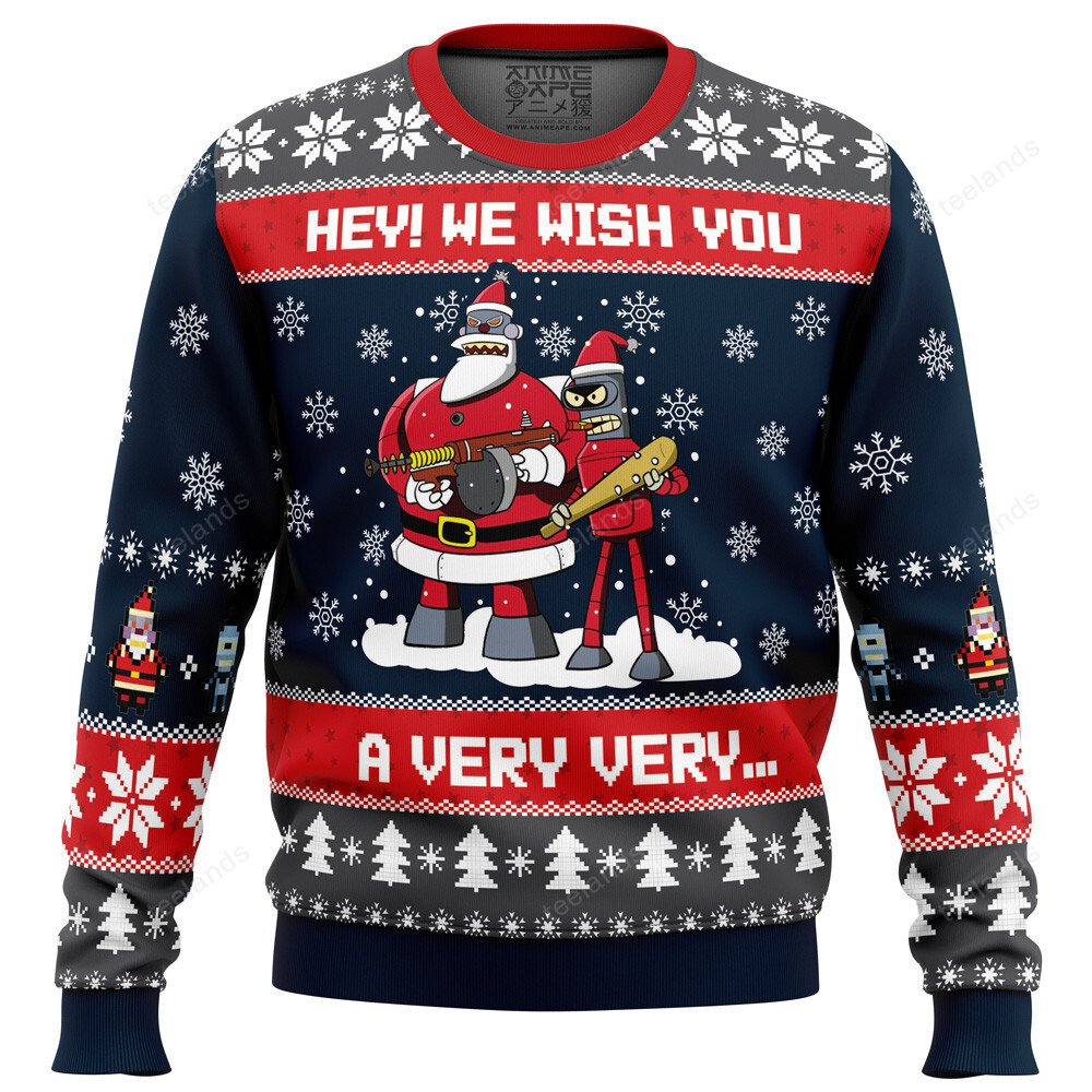 Hey we wish you a very 3D Christmas Sweater - Holiday Gift product image