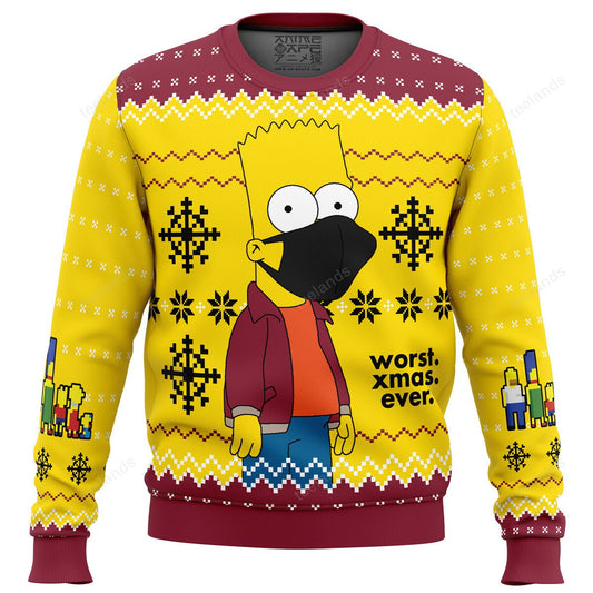 Worst xmas ever the simpsons 3D Ugly Christmas Sweater - Holiday Gift product image
