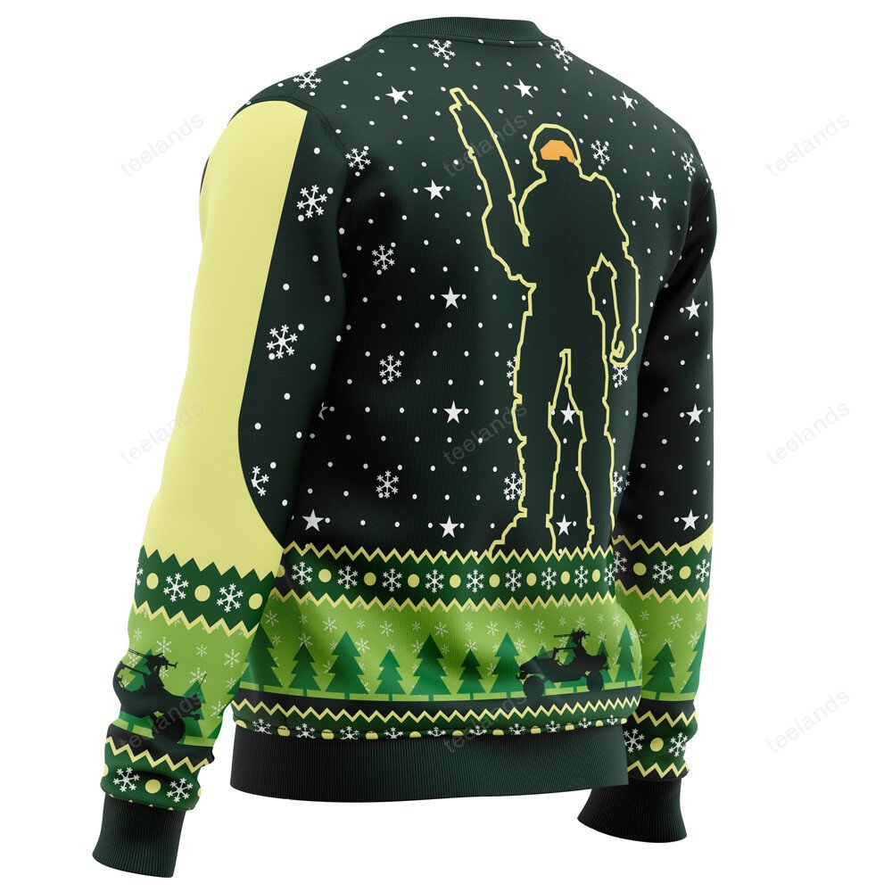 Happy halo days uncs 3D Christmas Sweater - Holiday Gift product image 3