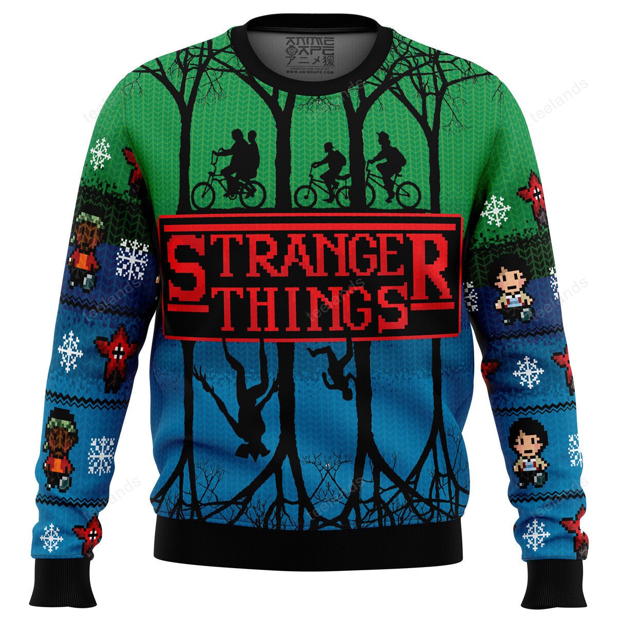 Stranger Things 3D Ugly Christmas Sweater - Holiday Gift product image
