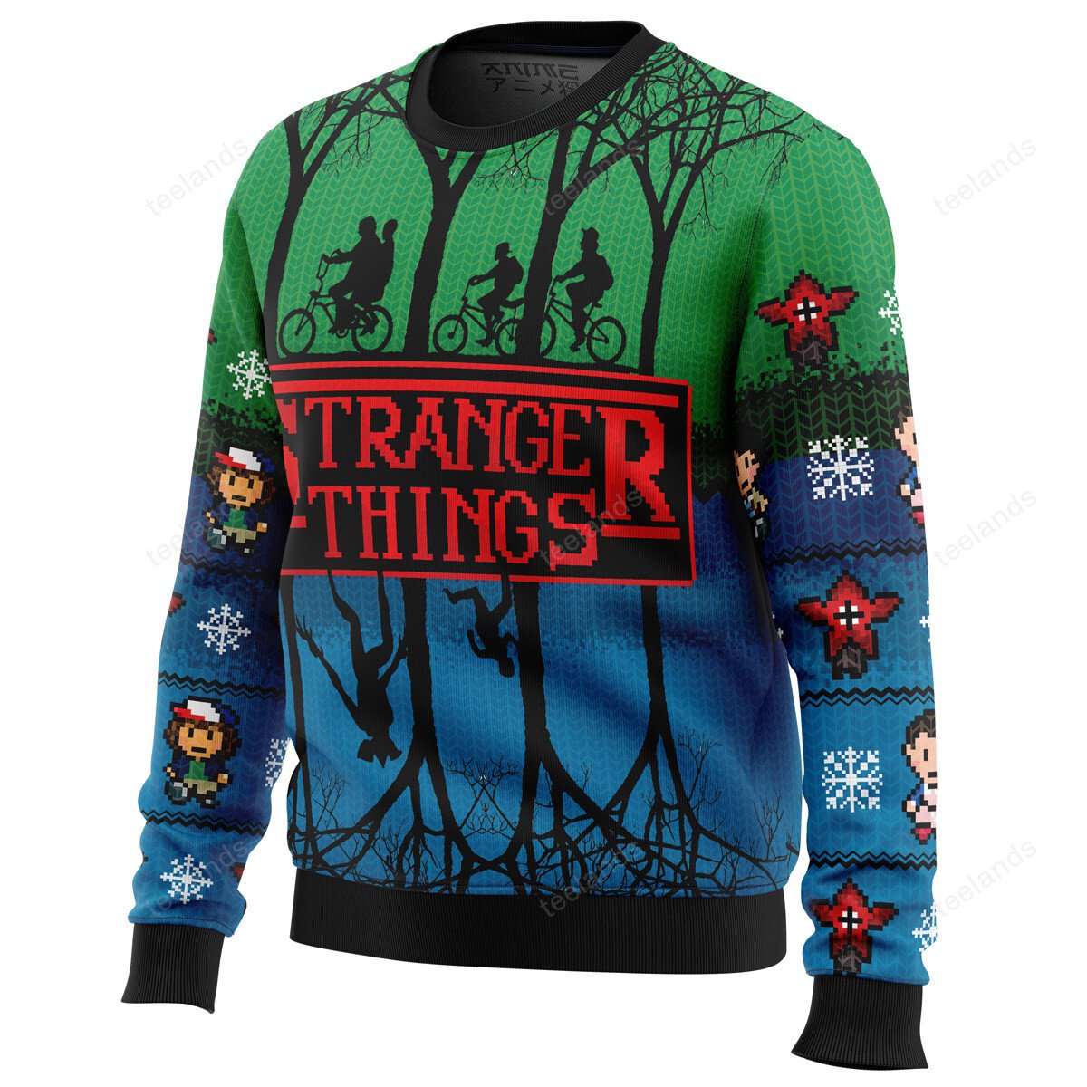 Stranger Things 3D Ugly Christmas Sweater - Holiday Gift product image 2