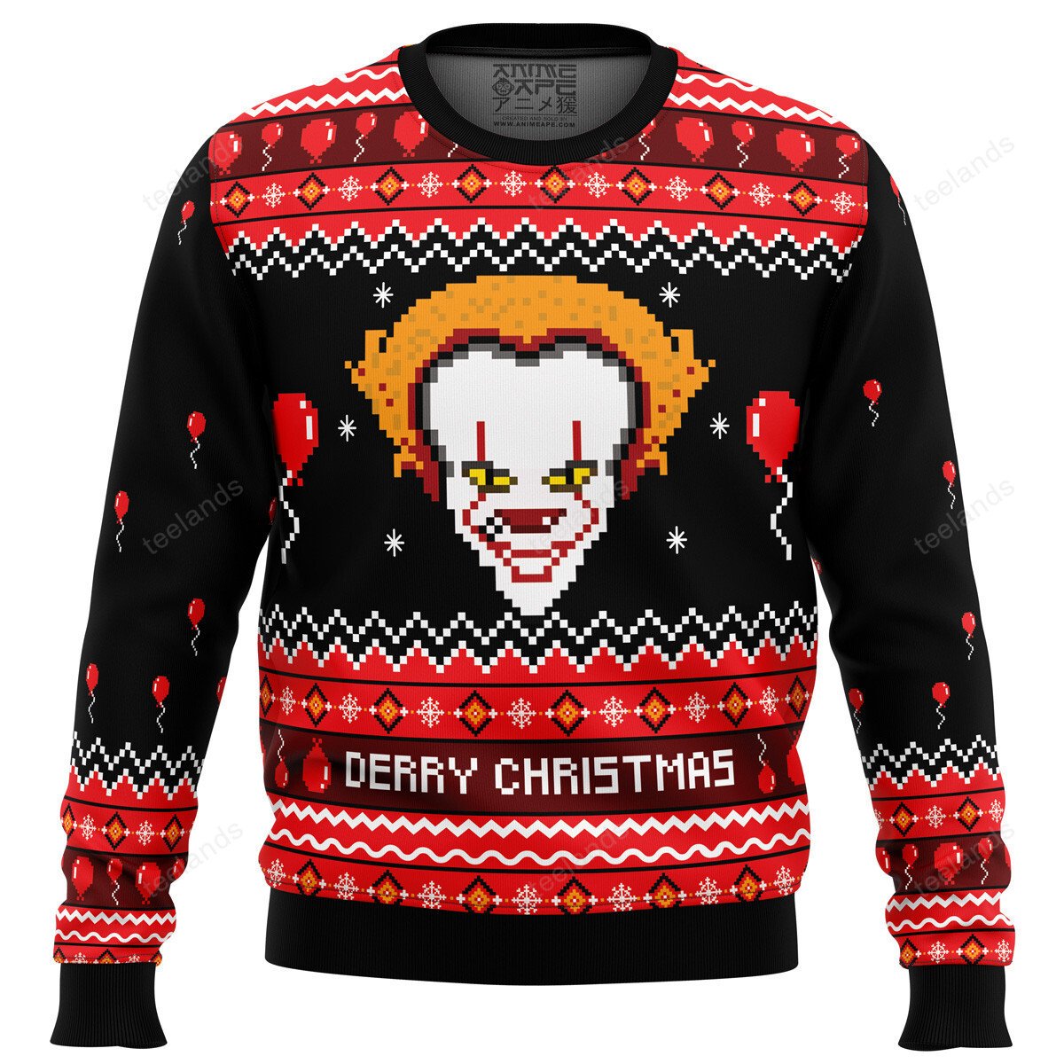 IT Pennywise Christmas 3D Ugly Christmas Sweater - Holiday Gift product image