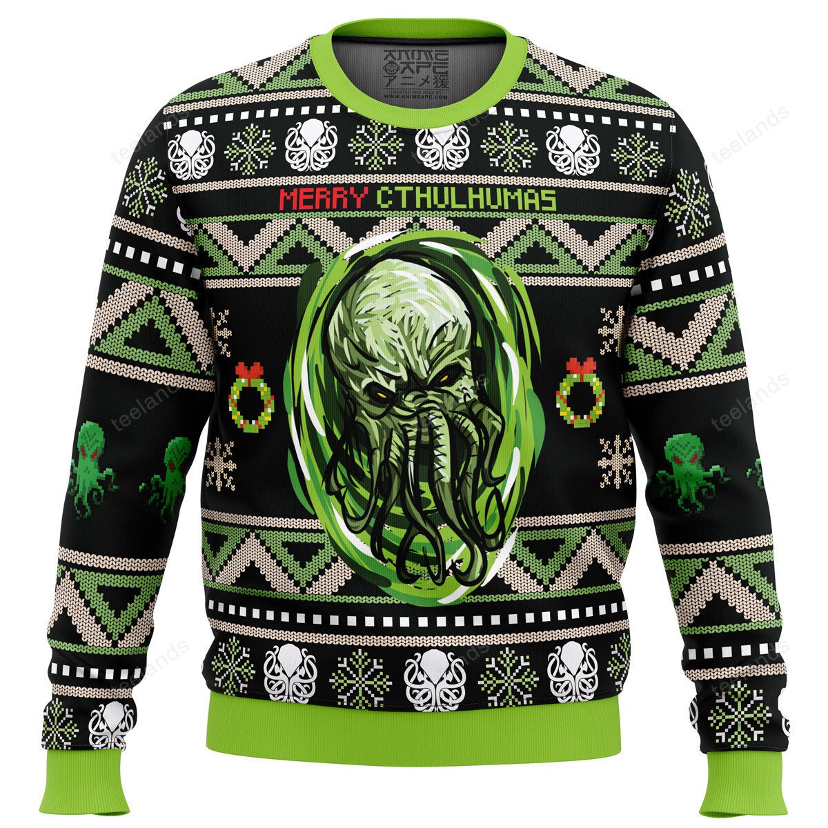Merry cthulhumas cthulhu 3D Christmas Sweater - Holiday Gift product image