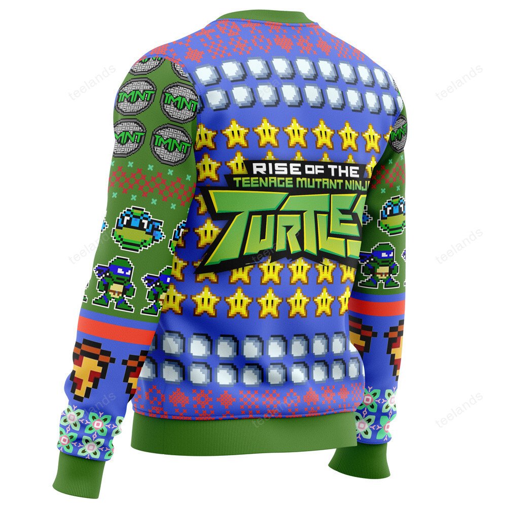Ninja Turtles trying to save 3D Ugly Christmas Sweater - Holiday Gift product image 3