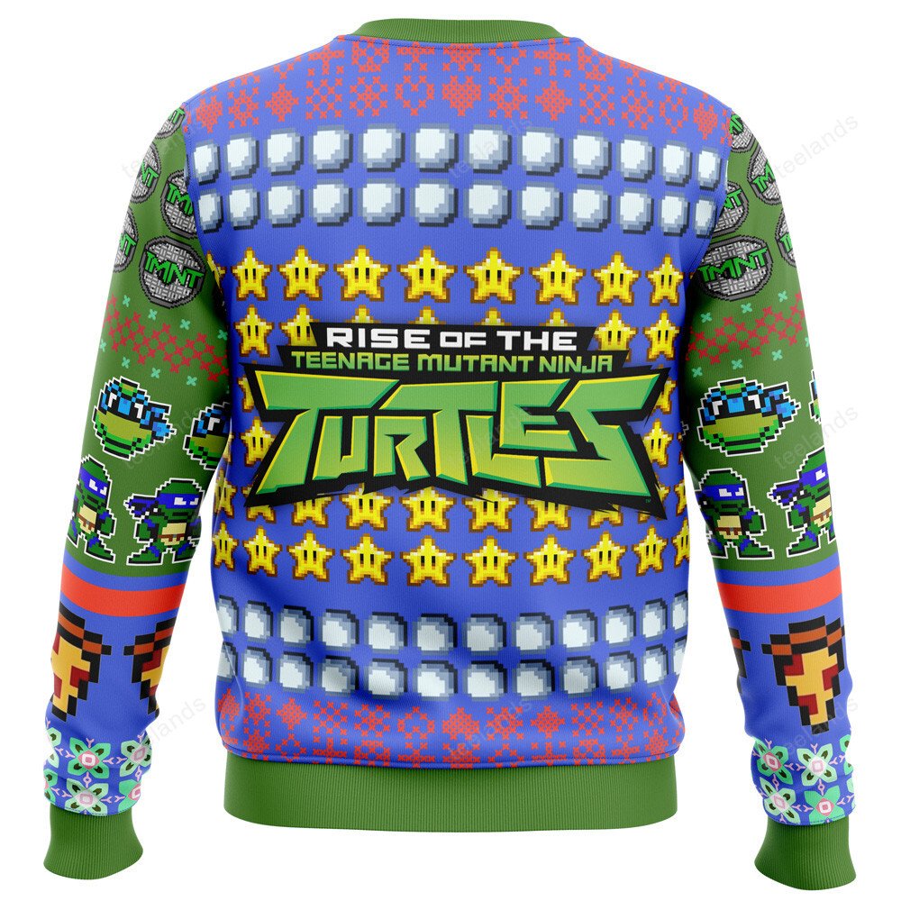 Ninja Turtles trying to save 3D Ugly Christmas Sweater - Holiday Gift product image 4