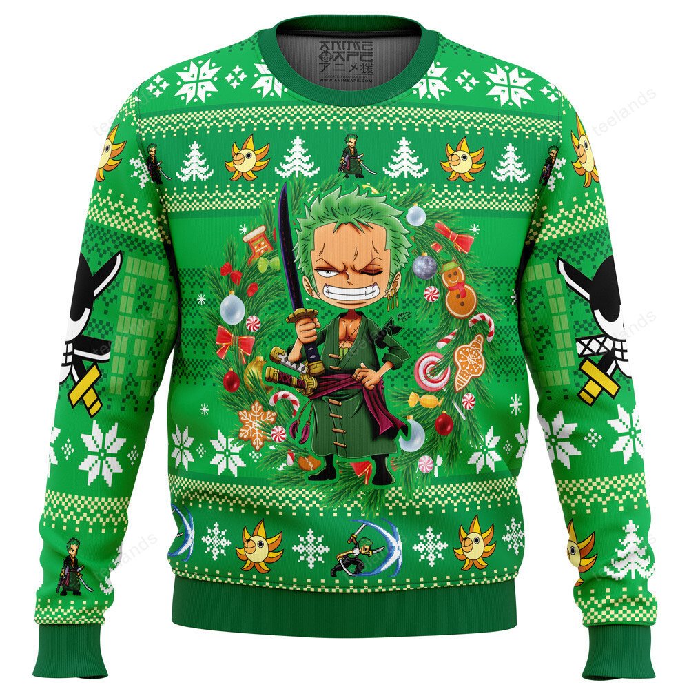 Zoro 3D Ugly Christmas Sweater - Holiday Gift product image