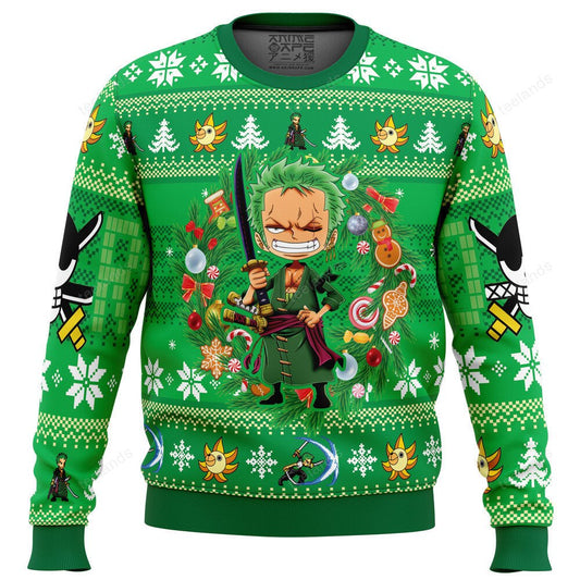 Zoro 3D Ugly Christmas Sweater - Holiday Gift product image