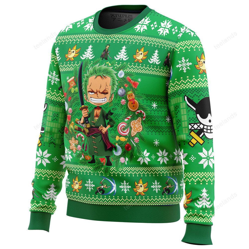 Zoro 3D Ugly Christmas Sweater - Holiday Gift product image 2
